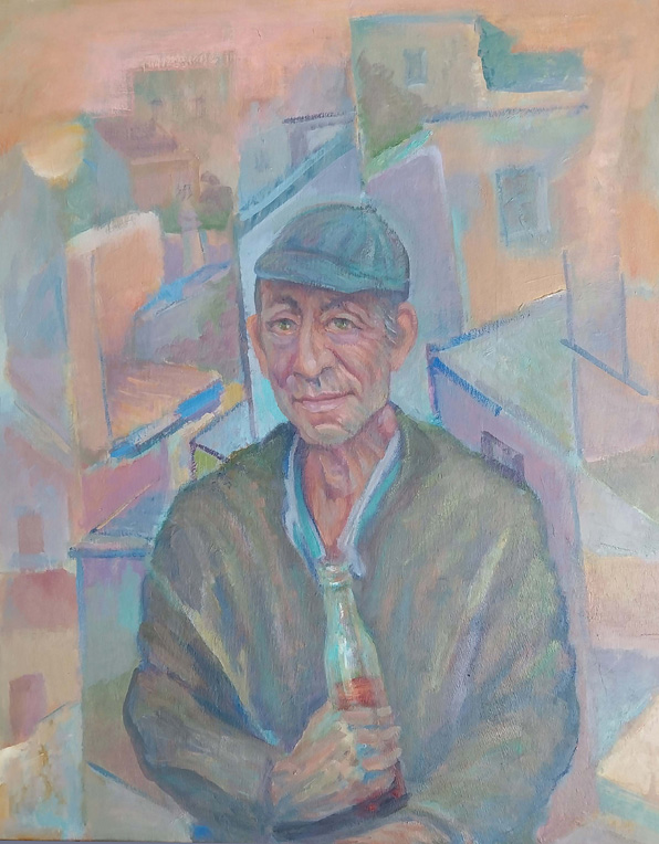 Retrato de Hombre con botella